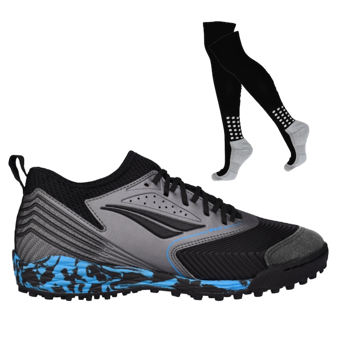 Chuteira Society Adulto Penalty Se7E Pro Molix Y-1 + Par de Meião - Foto 1