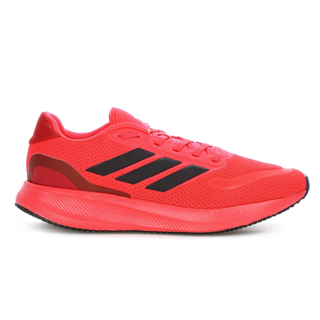 Tênis Adidas Runfalcon 5 Vermelho e Preto - Masculino - Foto 1
