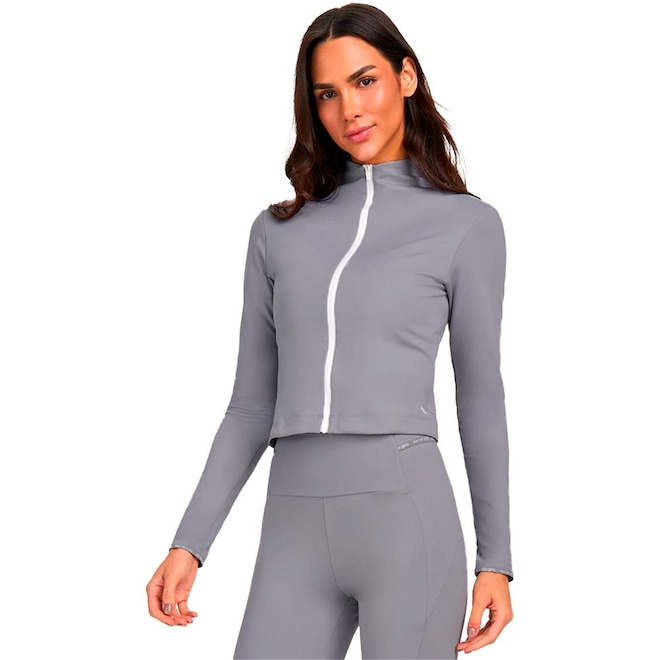 Jaqueta Feminina Ajustada Refletivos Alto Giro - Foto 1