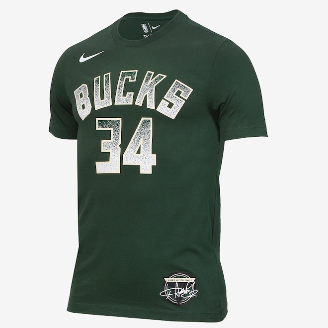 Camiseta Nike Giannis Antetokounmpo Milwaukee Bucks Masculina - Foto 1