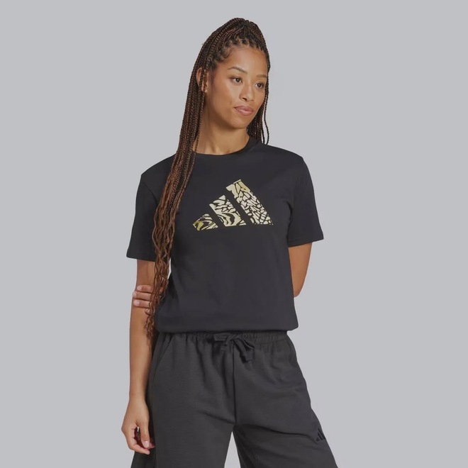 Camiseta adidas Gráfica Metallic Feminina - Foto 1