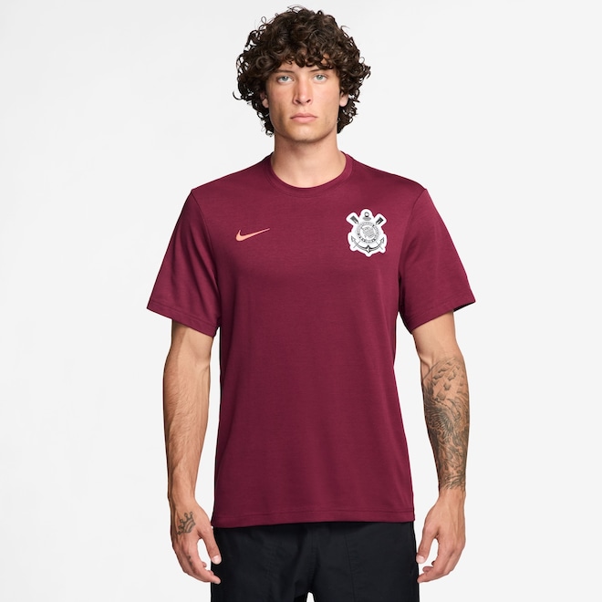 Camiseta do Corinthians Nike Travel Masculina - Foto 1