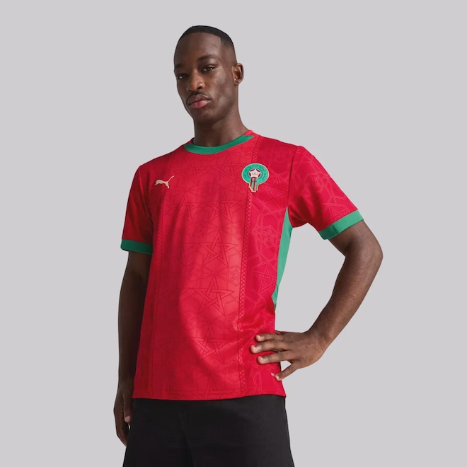 Camisa Marrocos I 2025 Puma Masculina - Foto 1