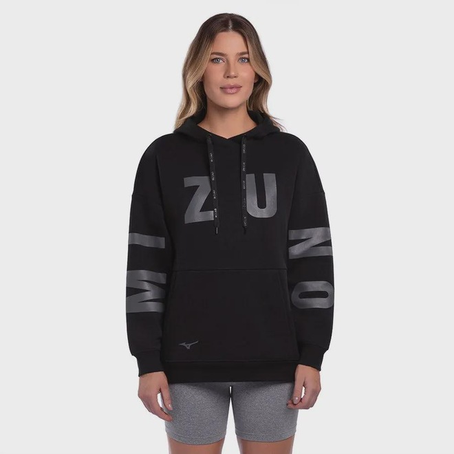Blusão de Moletom Feminino Mizuno Canguru Sportstyle - Foto 1