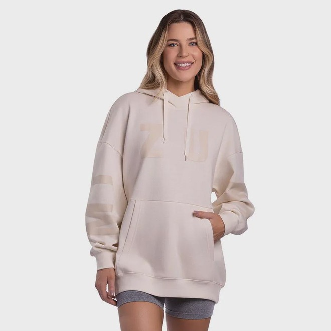 Blusão de Moletom Feminino Mizuno Canguru Sportstyle - Foto 1