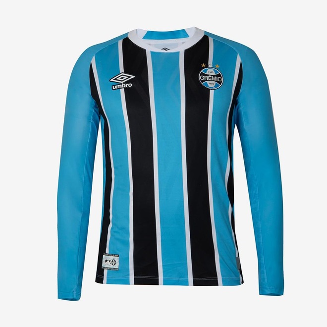 Camisa Manga Longa Umbro Gremio Of.1 2025 Torcedor S/N - Masculina - Foto 1
