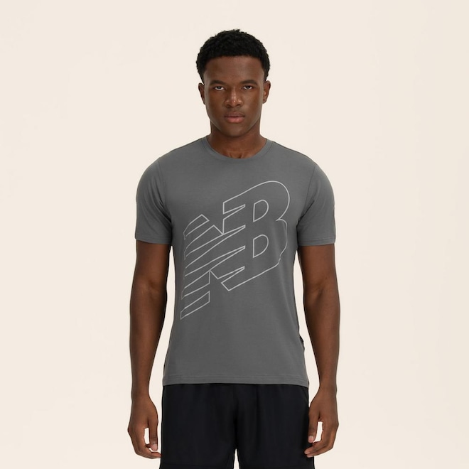 Camiseta New Balance Active Logo - Masculina - Foto 1