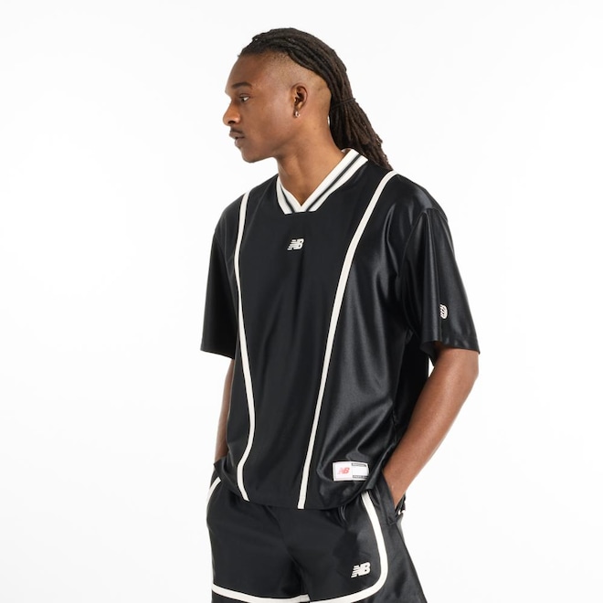 Camisa New Balance Hoops Shooting Top - Masculina - Foto 1