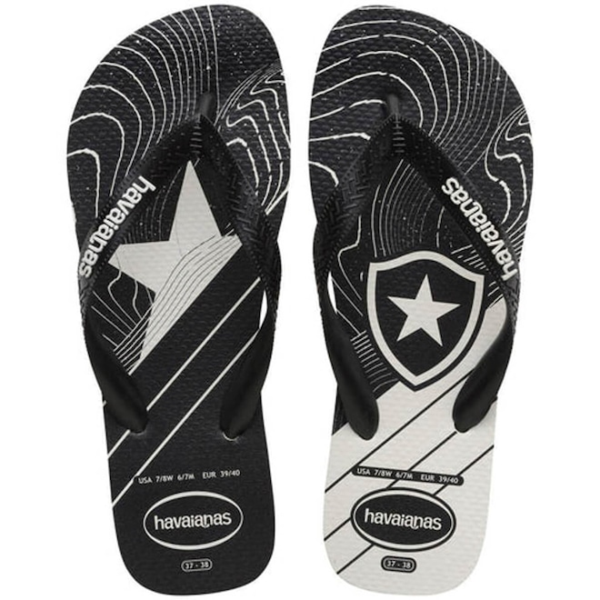 Chinelo Havaianas Top Times Botafogo Unissex - Foto 1