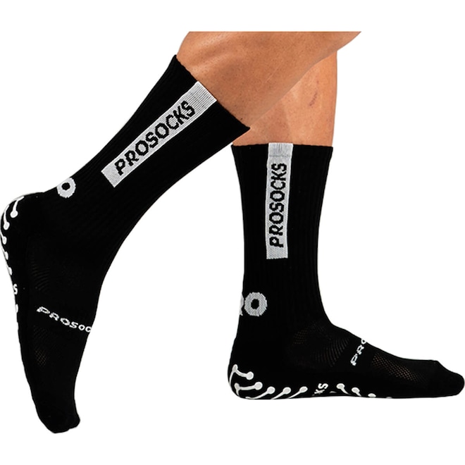 Meia Cano Alto ProSocks Esportiva Futebol UltraGrip Unissex - Foto 1