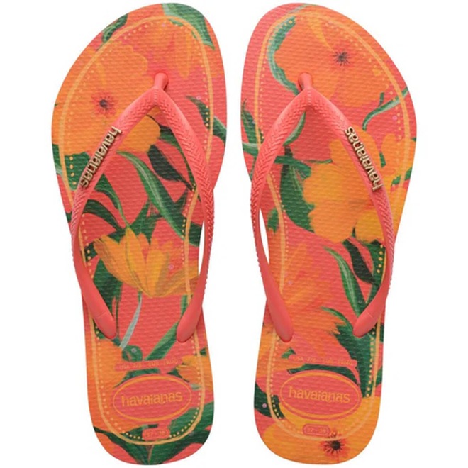Chinelo Havaianas Slim Tropical Unissex - Foto 1