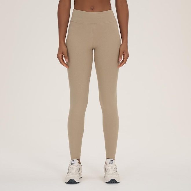 Calça Legging Feminina New Balance Canelada Small Logo - Foto 1