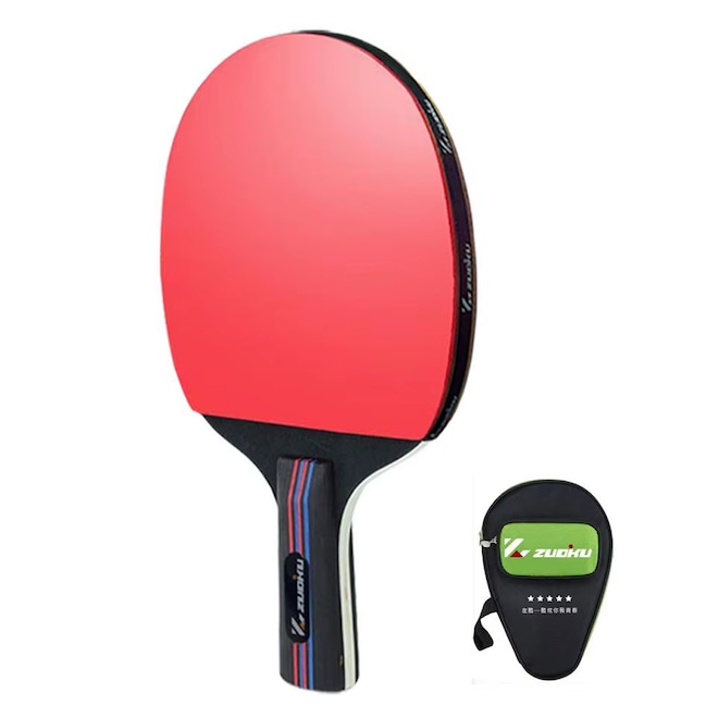 Raquete de Tênis de Mesa Gold Sports Zuoko 5 Estrelas Profissional com Raqueteira - Foto 1