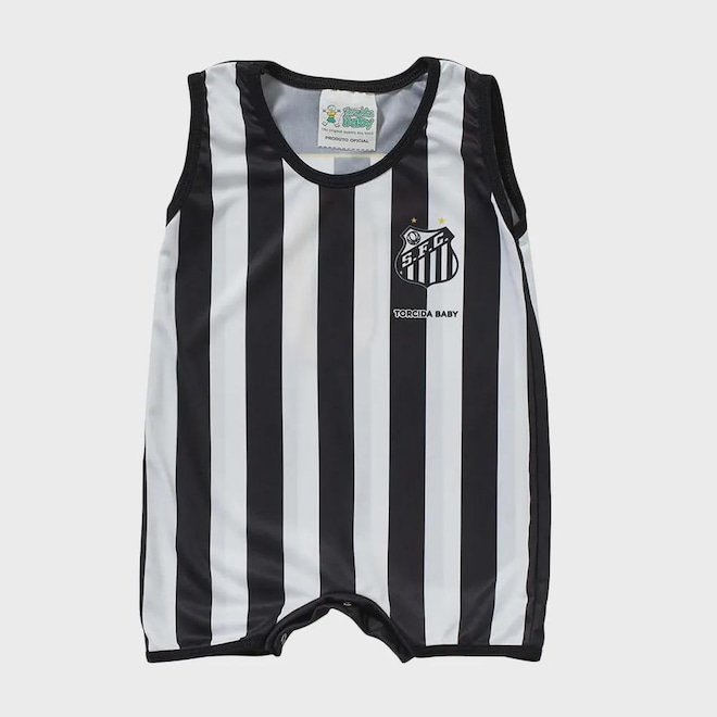 Macacão Infantil Torcida Baby Santos Sublimado - Foto 1