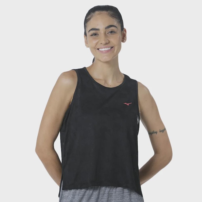 Camiseta Regata Cropped Feminina Mizuno Soul Fit - Foto 1
