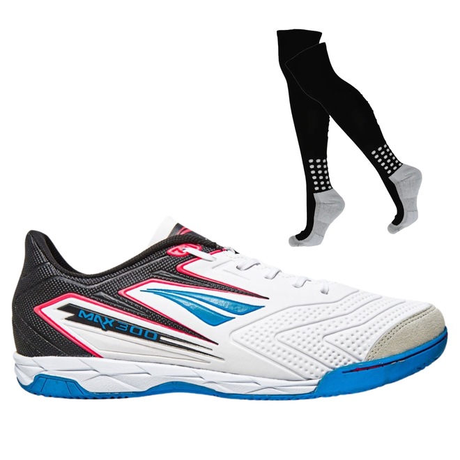 Chuteira Futsal Adulto Penalty Max 300 + Meião - Foto 1