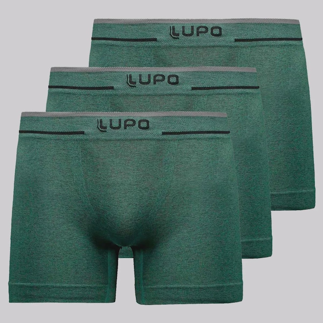 Cueca Boxer Lupo Microfibra Sem Costura - 3 Unidades - Adulto - Foto 1