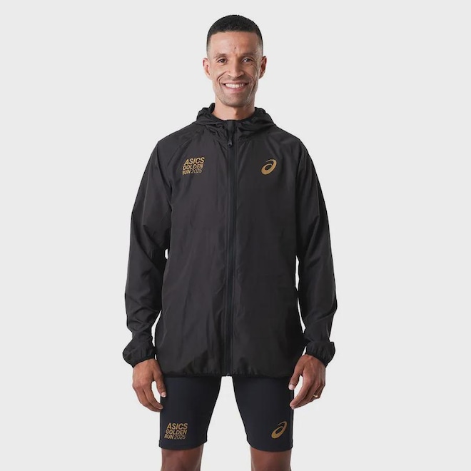 Jaqueta Masculina com Capuz Asics Golden Run - Foto 1