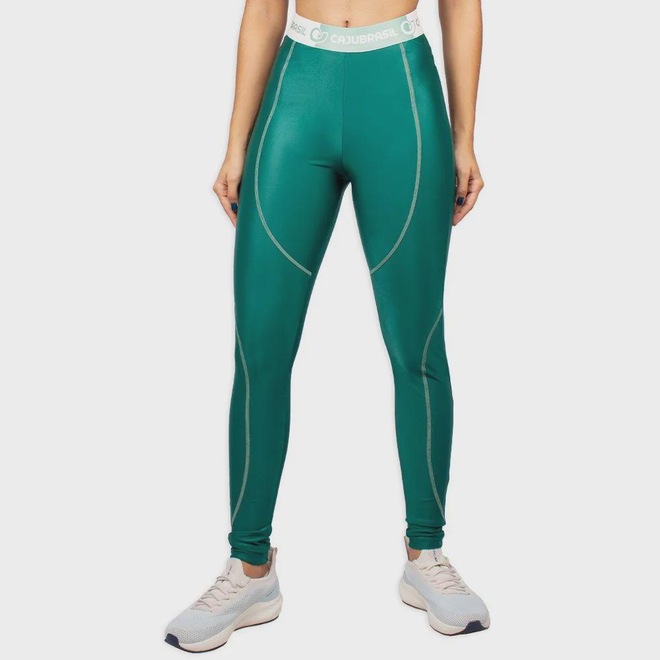Calça Legging Feminina Caju Brasil Atletika com Elástico Cós - Foto 1