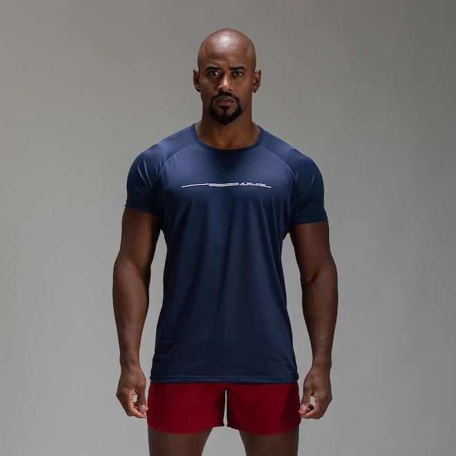 Camiseta Alpha Co Dry Fit Line Move Ashir Masculina - Foto 1