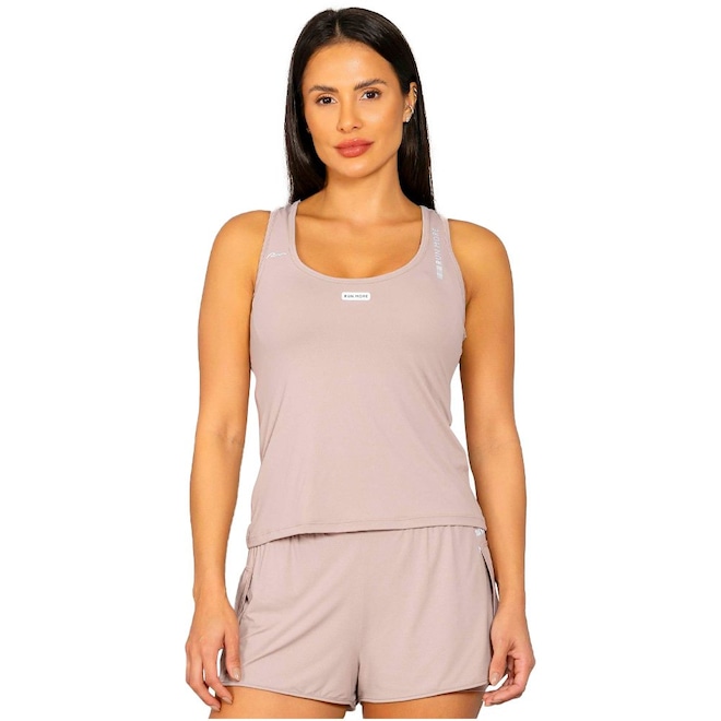 Camiseta Regata Feminina Run More Pontos de Luz - Foto 1