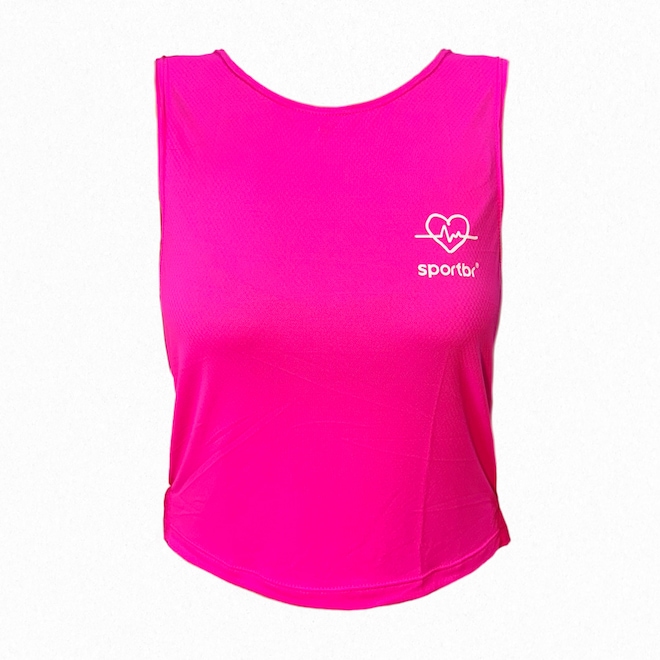 Camiseta Regata Sportbr Cropped Feminina - Foto 1