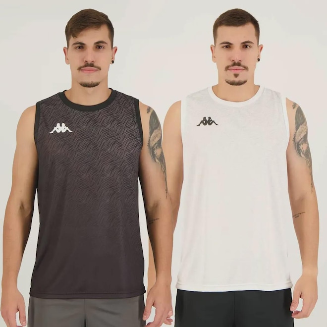 Kit 2 Regatas Masculina Kappa Sport Halpert - Foto 1