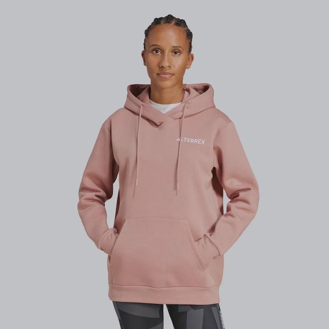 Blusão de Moletom Feminino adidas Terrex Com Capuz - Foto 1