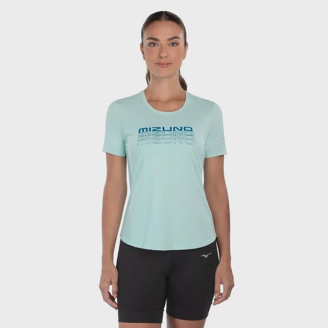 Camiseta Mizuno Focus Stamp Feminina - Foto 1