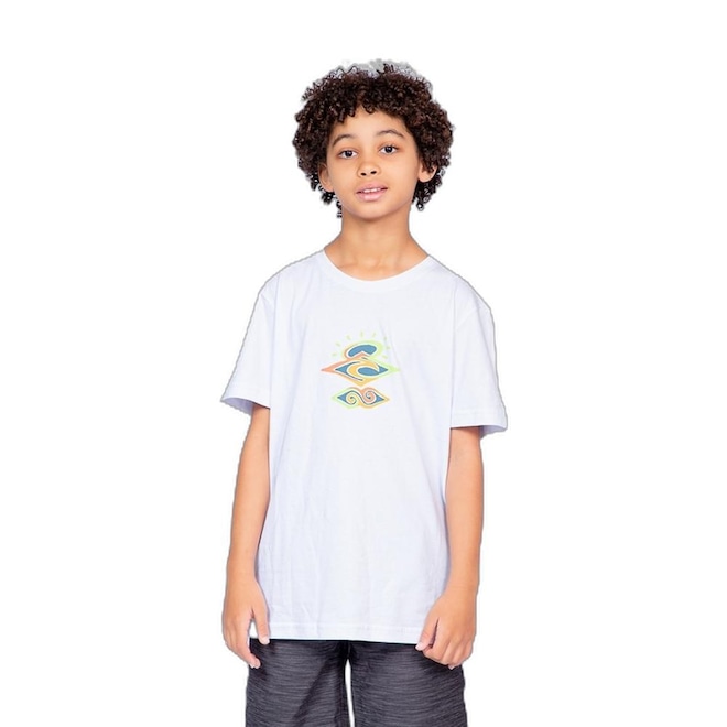 Camiseta Infantil Rip Curl Static Youth Search - Foto 1