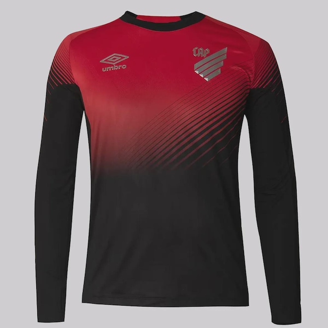 Camisa do do Athletico Paranaense Manga Longa I 2025 Umbro Masculina - Foto 1