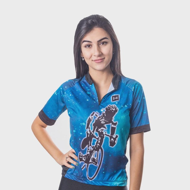 Camisa de Ciclismo Feminina Headt - Foto 1