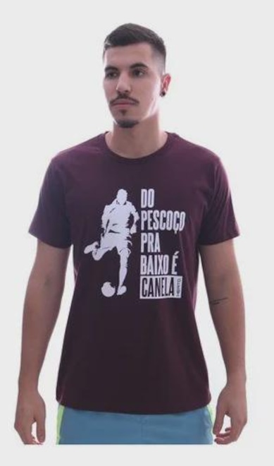 Camiseta Masculina Heatd Do Pescoço Pra Baixo é Canela - Foto 1