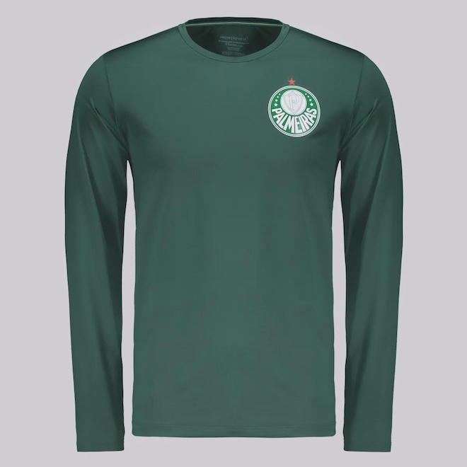 Camisa do Palmeiras Manga Longa Brave II UV Betel Masculina - Foto 1