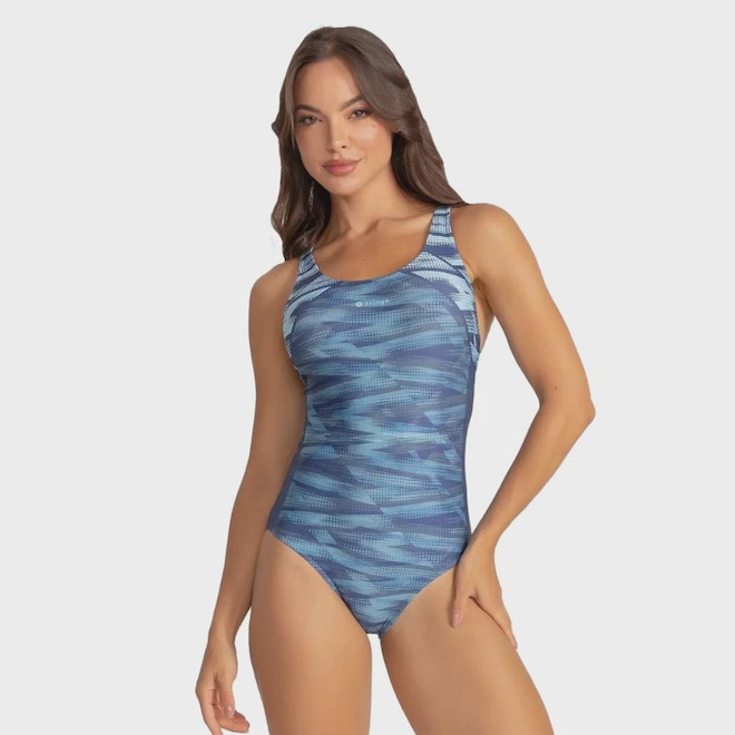Maiô de Natação Feminino Trinys Estampado 3582 - Foto 1
