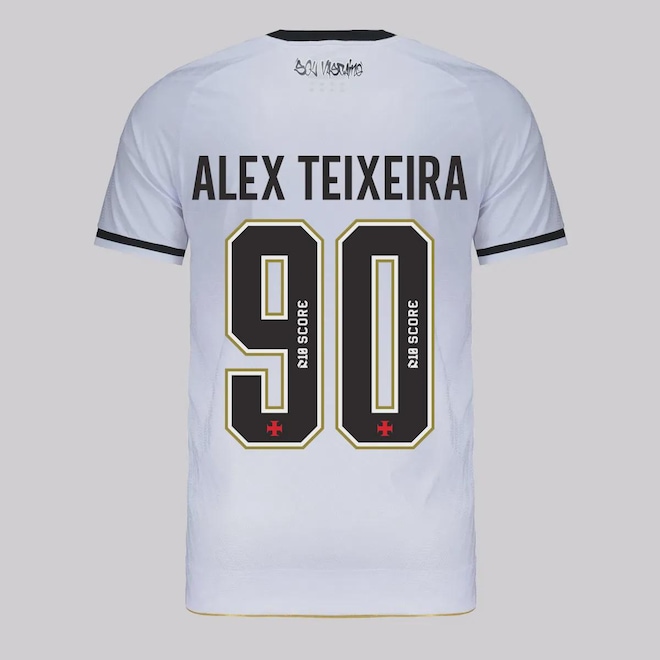 Camisa do Vasco II 2025 90 Alex Teixeira Kappa Masculina - Foto 1