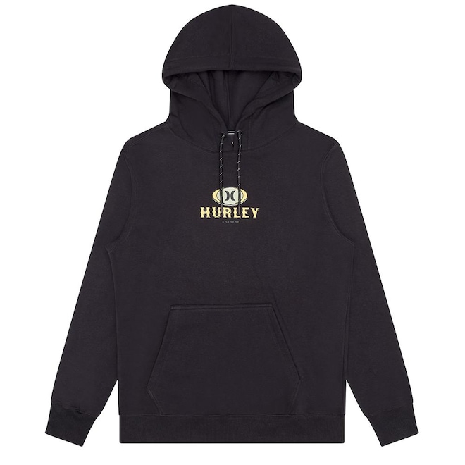 Blusão de Moletom Masculino Hurley Canguru Retro Waves - Foto 1