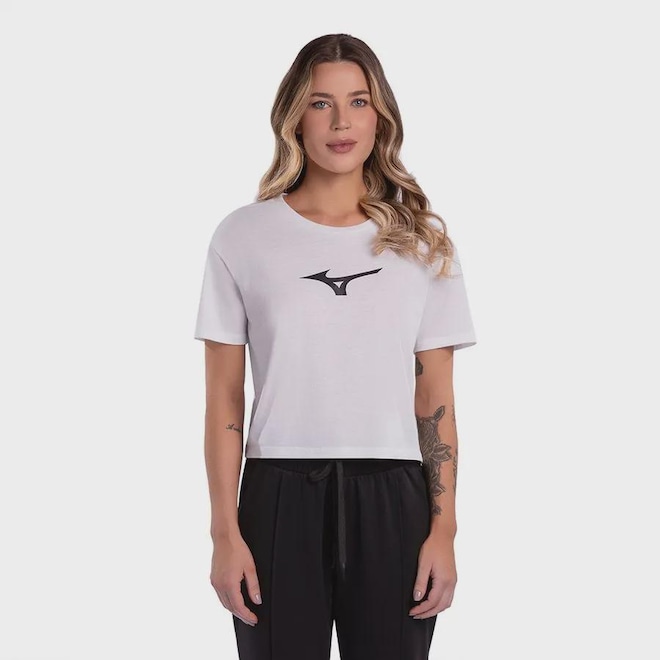 Camiseta Mizuno Run Bird Cropped Feminina - Foto 1