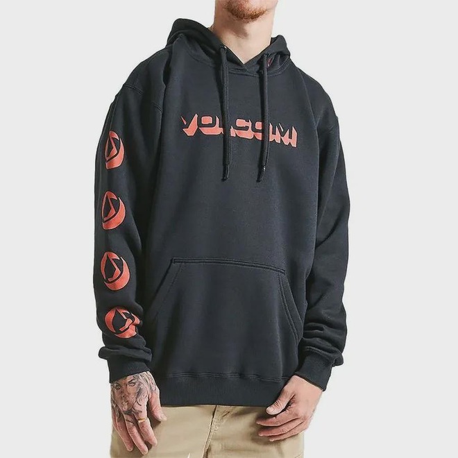 Blusão de Moletom Masculino Volcom com Capuz Stonedeep - Foto 1