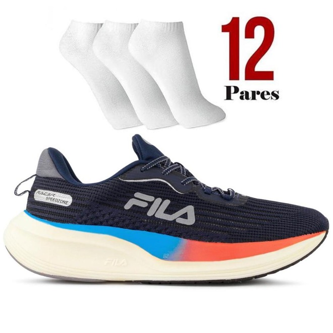 Tênis Fila Racer Speedzone Masculino + 12 Pares de Meias - Foto 1