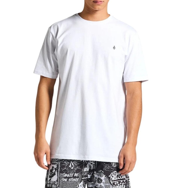 Camiseta Masculina Volcom Silk Sonte Blanks - Foto 1