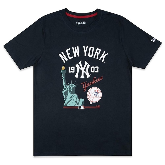 Camiseta Masculina New Era New York Yankees MLB Fan - Foto 1