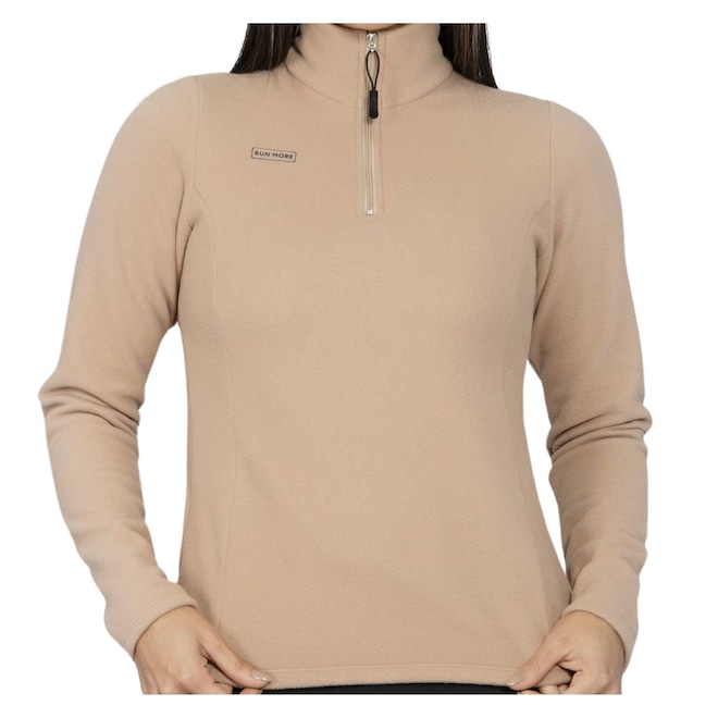 Blusão de Moletom Feminino sem Capuz Run More 01583 - Foto 1