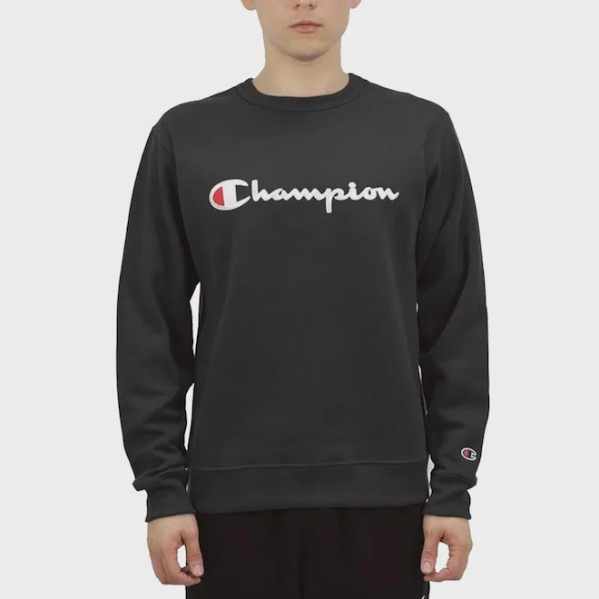 Blusão de Moletom Masculino Champion Logo Script Ink - Foto 1