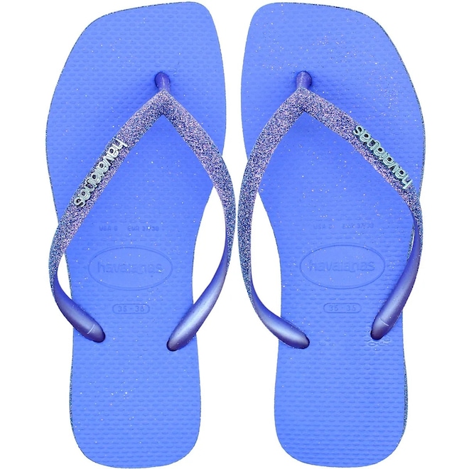 Chinelo Havaianas Slim Square Sparkle Feminino - Foto 1