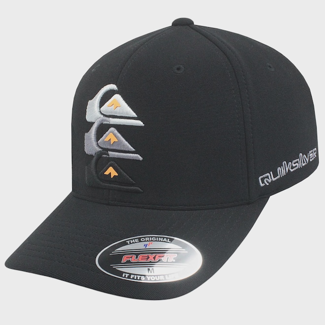 Boné Adulto Quiksilver Emb Three Logo Aba Curva - Foto 1