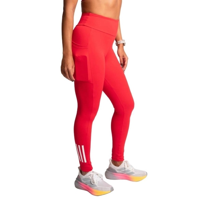 Calça Legging Feminina adidas 3 Listras com Bolso - Foto 1