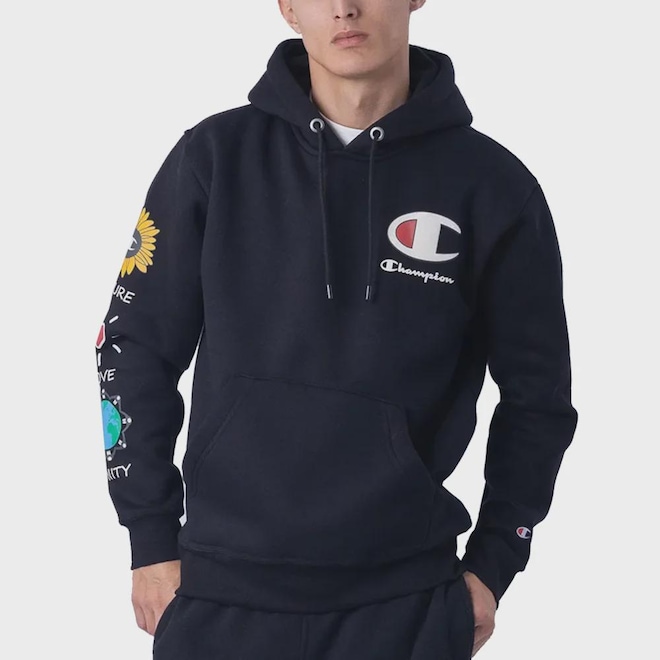 Blusão de Moletom Canguru Masculino Champion Nurture Nature - Foto 1