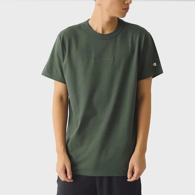 Camiseta Masculina Champion Heritage Meia Malha Ground - Foto 1