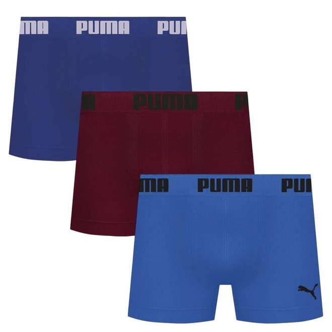 Cueca Boxer Puma Sem Custura - 3 Unidades - Masculina - Foto 1